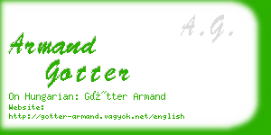 armand gotter business card